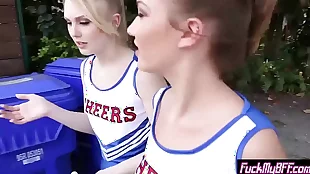 Aphoristic cheerleader teenagers screwed hard by a coachs outstanding horseshit